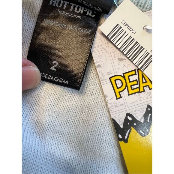 Hot Topic Peanuts Snoopy & Woodstock Clouds Boatneck Sweater Plus Size 2 Nwt - Picture 3 of 6